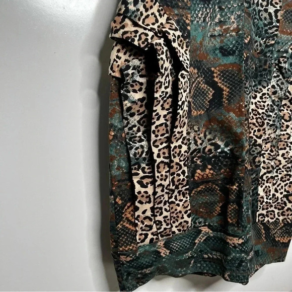 Lucca Vasconcellos Brazilian Designer Animal Print Ruffle Dress - Picture 5 of 10